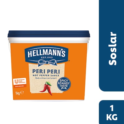 Hellmann's Peri Peri 1KG - Trend lezzetlere leziz bir acı dokunuşu sunan Hellmann’s Peri Peri Sos ile reçetelerinizi pratik bir sekilde yıldızlaştırın.